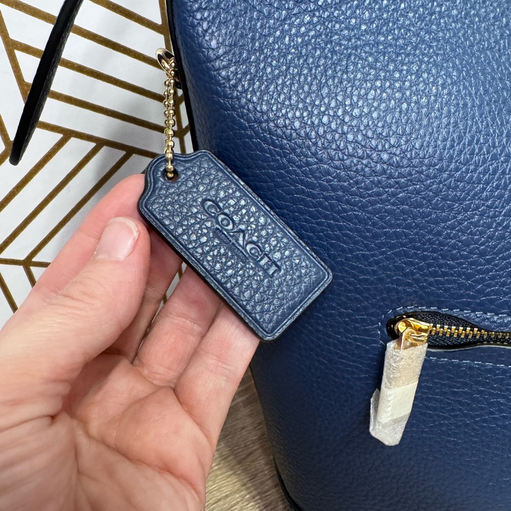 NWT Coach Jude Duffle Bag in Gold/Deep Blue - Picture 6 of 14